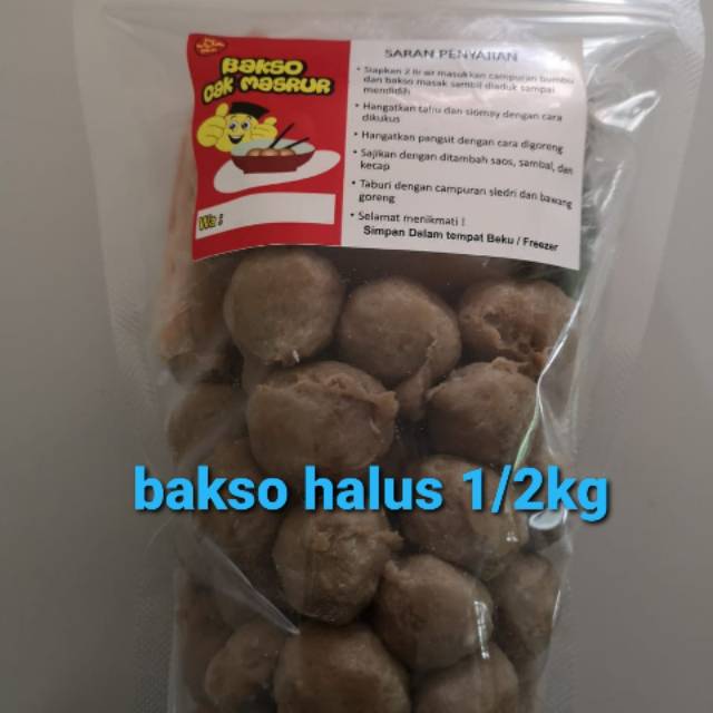

Bakso frozen - bakso cak masrur paket bakso halus 1/2 kg