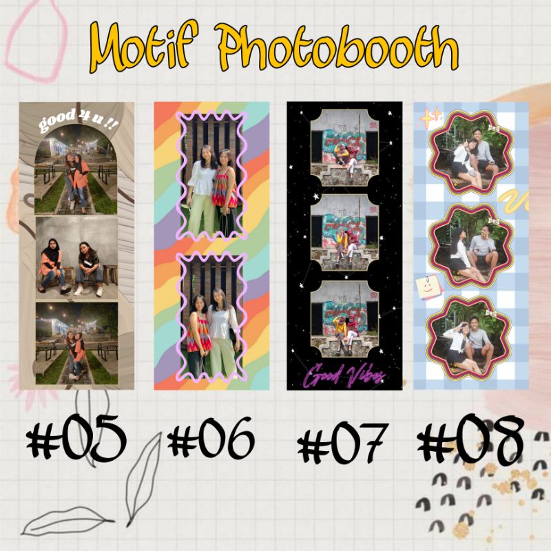 (5pcs) PHOTOBOOTH PART 1 | PHOTOBOTH CETAK | PHOTOBOX | PHOTO STRIP | POLAROID