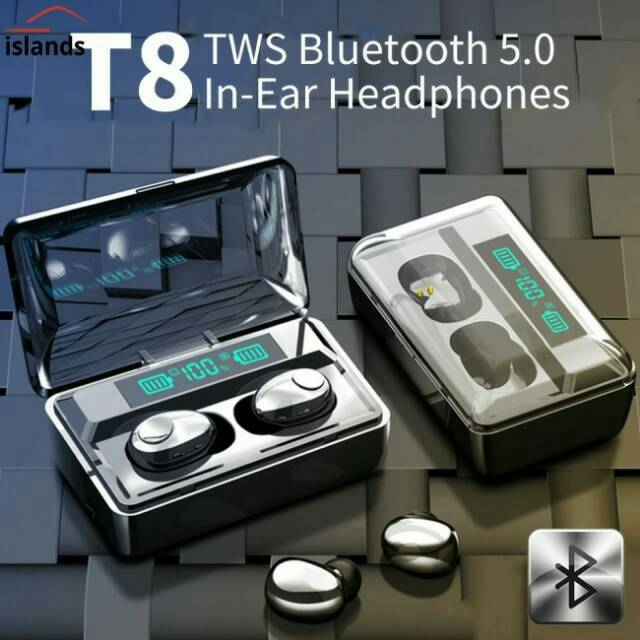 Portable Headset Earphone Bluetooth 5.0 Sport LED Digital Display Wireless AirsPro Airdots TWS T8