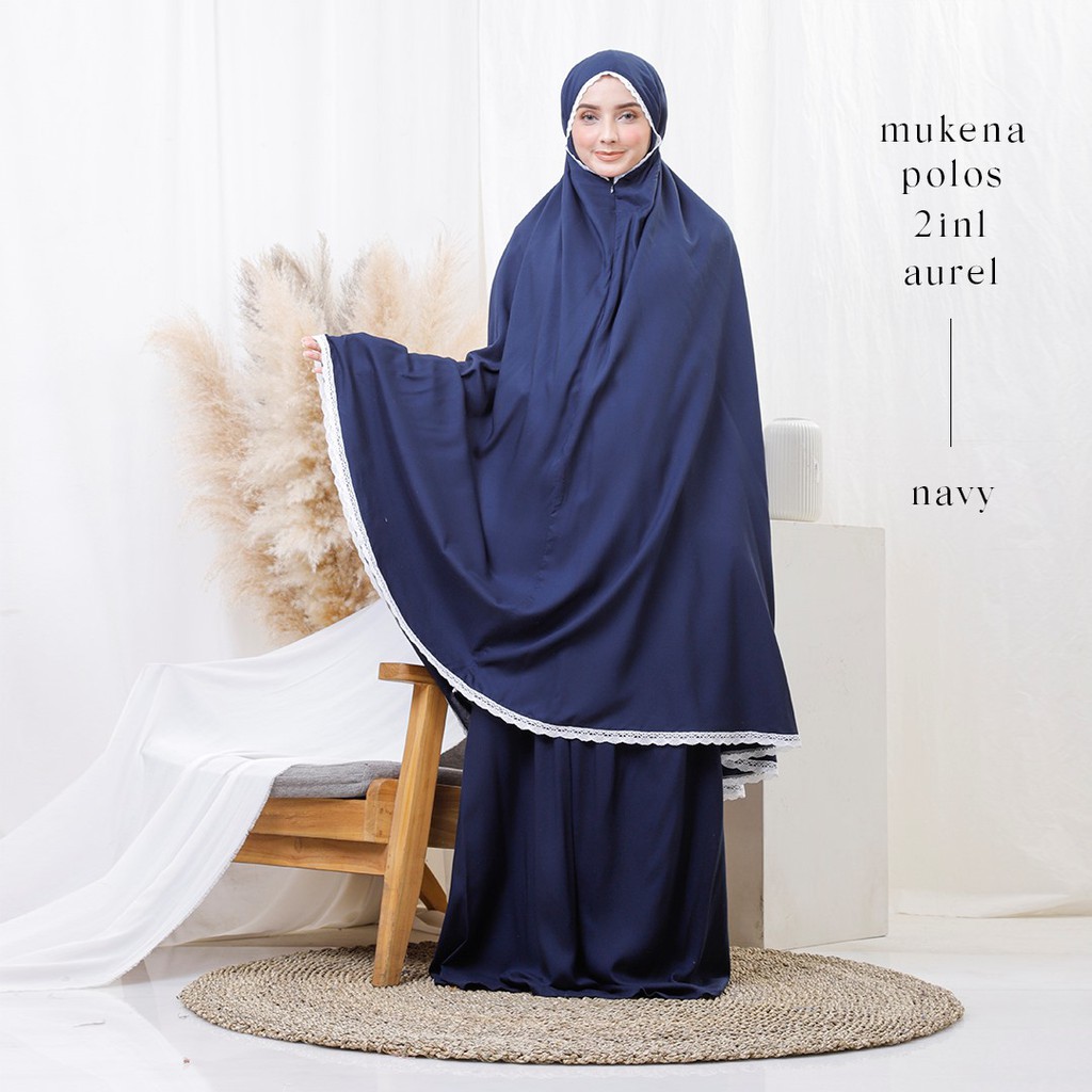 Mukena Dewasa Polos 2 in 1 Aurel