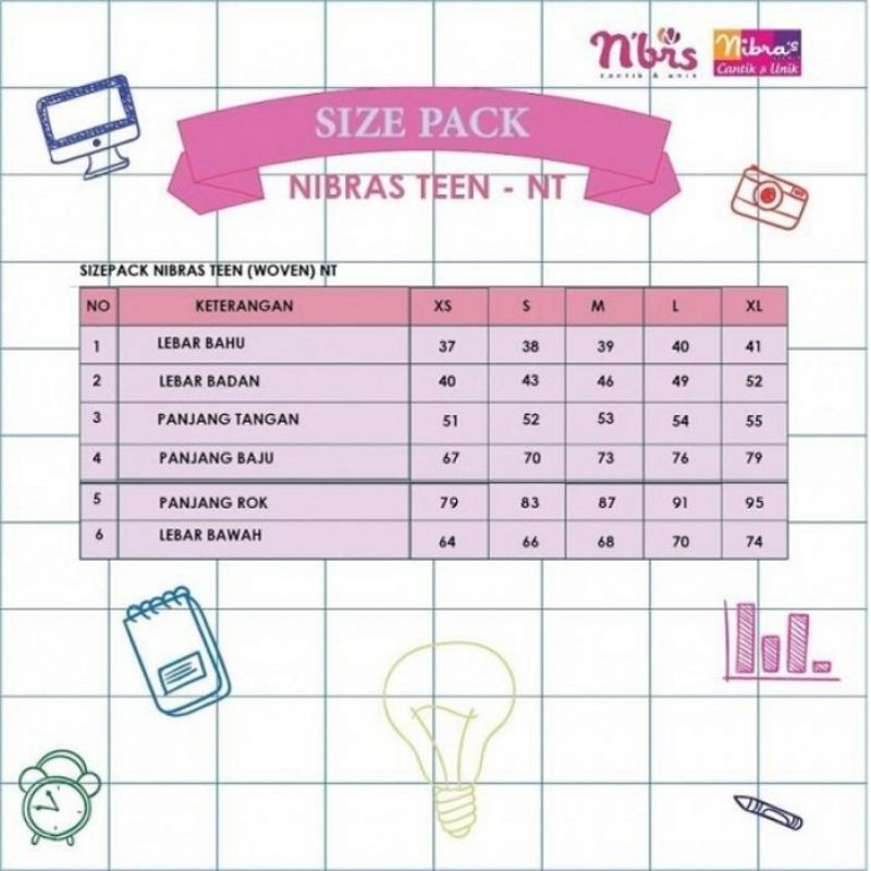 Setelan Remaja Nibras Teen NT 060 NT 60 Mint Pink / Baju Setelan Nibras Teen Remaja Terbaru 2021