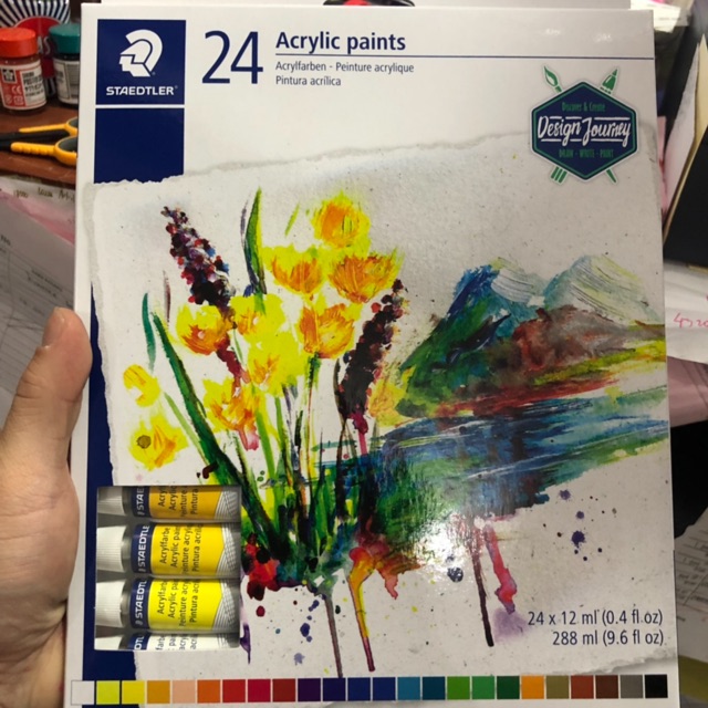 

Cat acrilic 24 warna staedler