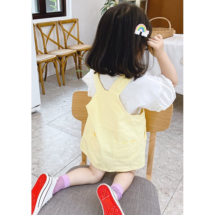 KF Cat Dress Overall Anak Perempuan Motif Rainbow Kaos Pendek Import Korea Style 1-4 Tahun Anak Cewek Set-6