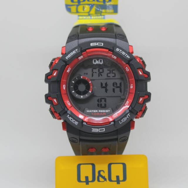 Jam Tangan Cowok QQ Digital Q&Q M156J002Y Rubber Hitam Pria