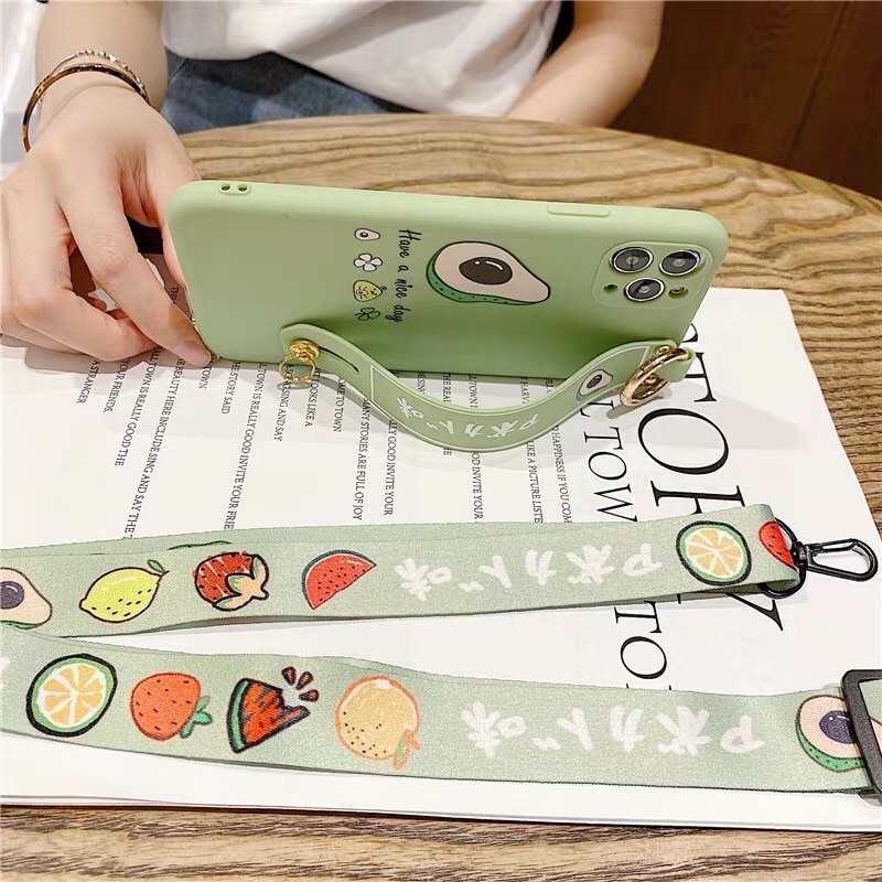 Cute Strawberry Avocado Fruits Softcase iphone 7/8+ XS XS Max XR 11 Pro Max 12 Pro Max