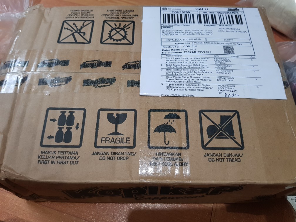 Toples Kacang Kacangan Jar Toples Makanan Kering  Wadah Penyimpanan Biji Kopi Kacang Asinan 400ml