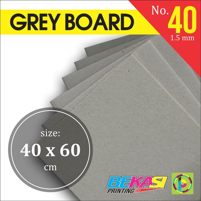 

Jual Karton Tebal Grey Hard Board Abu abu No. 40 - Uk. A2- 40 x 60 cm Diskon