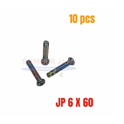 Baut JP 6 X 60 PUTIH Per 10 PCS