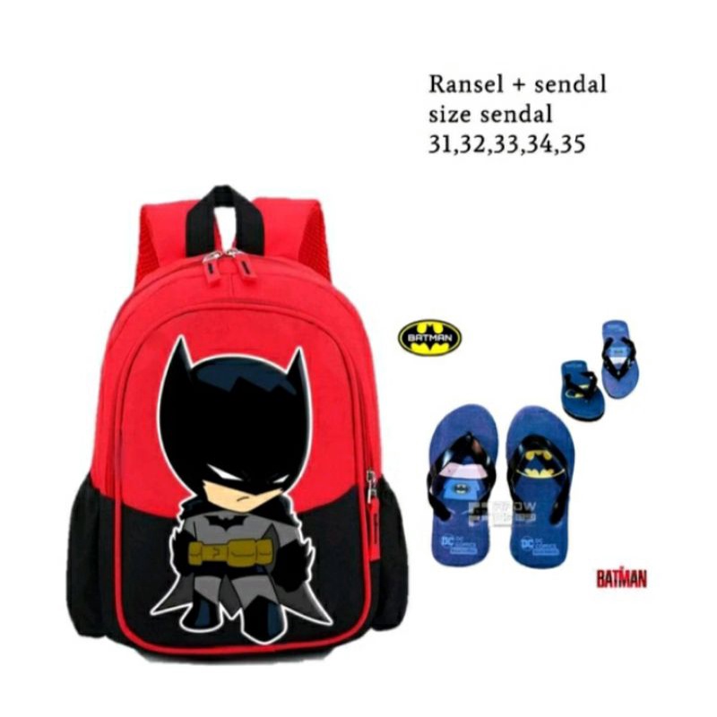 REALPICT Ransel anak sekolah Gaming TK SD  gratis sendal