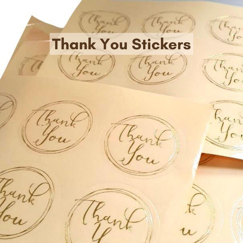 

THANKYOU STICKER BENING CLEAR/ Stiker Ucapan Terimakasih (1 LEMBAR ISI 12 STIKER)