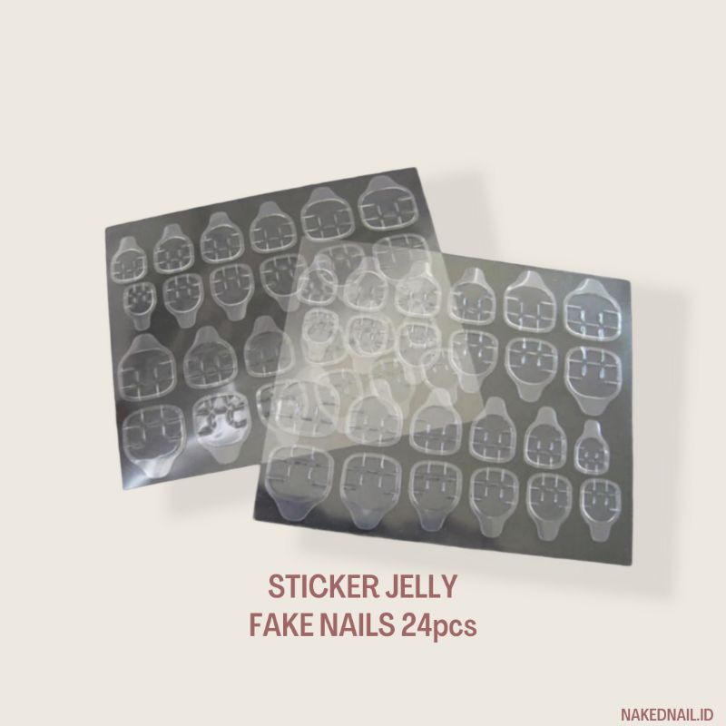 Sticker kuku palsu stiker kuku fake nails sticker jelly stiker kuku isi 24 nailart nail art