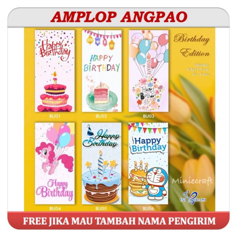 

AMPLOP ANGPAO ULANG TAHUN BIRTHDAY MODEL PANJANG