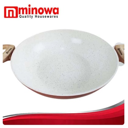 Minowa Panci / Wajan / Teflon Marble 28 cm Anti Lengket