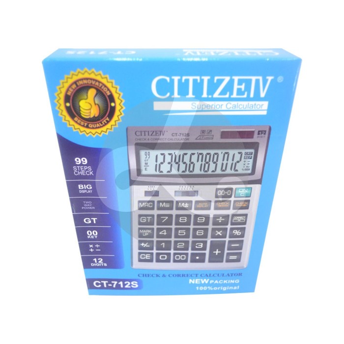 

CALCULATOR KALKULATOR CITIZEIV CT-712S superior calculator citizeiv CT-712S