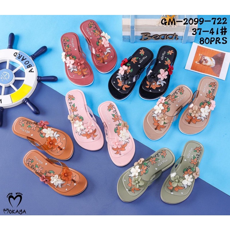 Sandal Japit Bunga Kamboja Anak Import Mokaya 2099-722 dan 2099-721