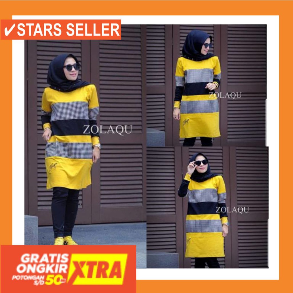 PAKAIAN MUSLIM TERBAIK PALING ANAK ORANG TUA PINK MURAH / 5W - READY STOCK  TUNIK ZOLAQU /