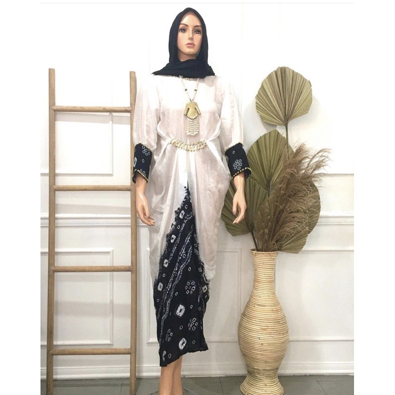 Kaftan jumputan viscose premium