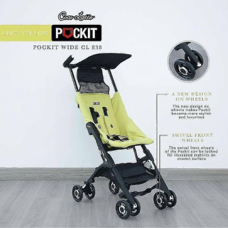 Stroller Cocolatte Pockit CL 838 2s Wide Edition Compact Folding