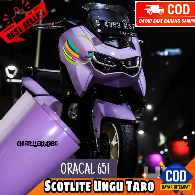 Stiker skotlet oracal 651 untuk motor dan mobil skotlet ungu taro glossy scotlite motor merk oracal 