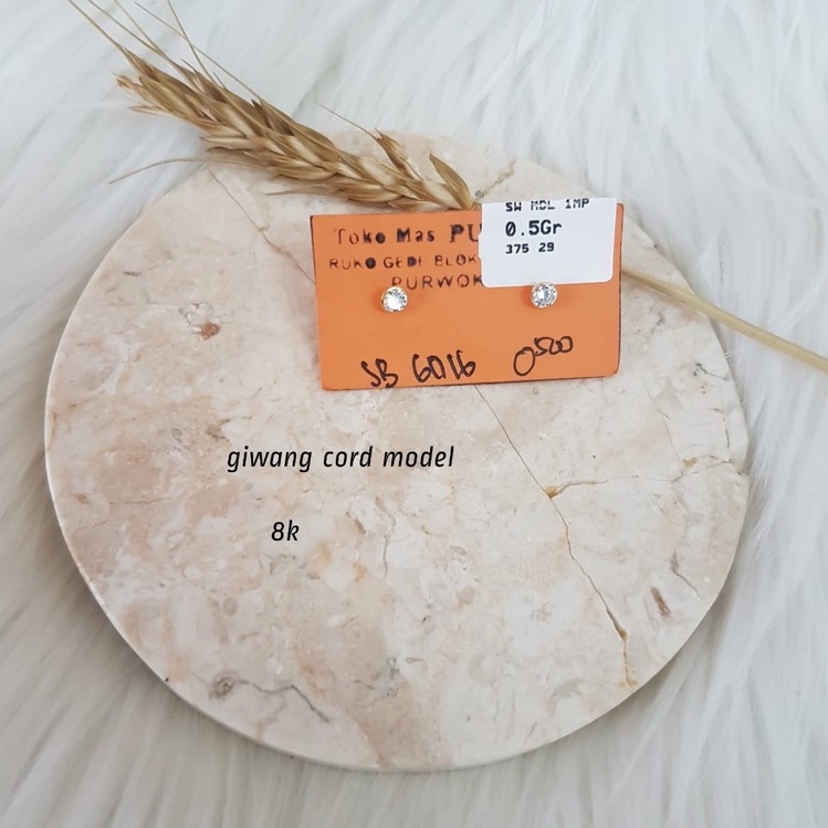Anting subang/giwang emas asli kadar 8K/375