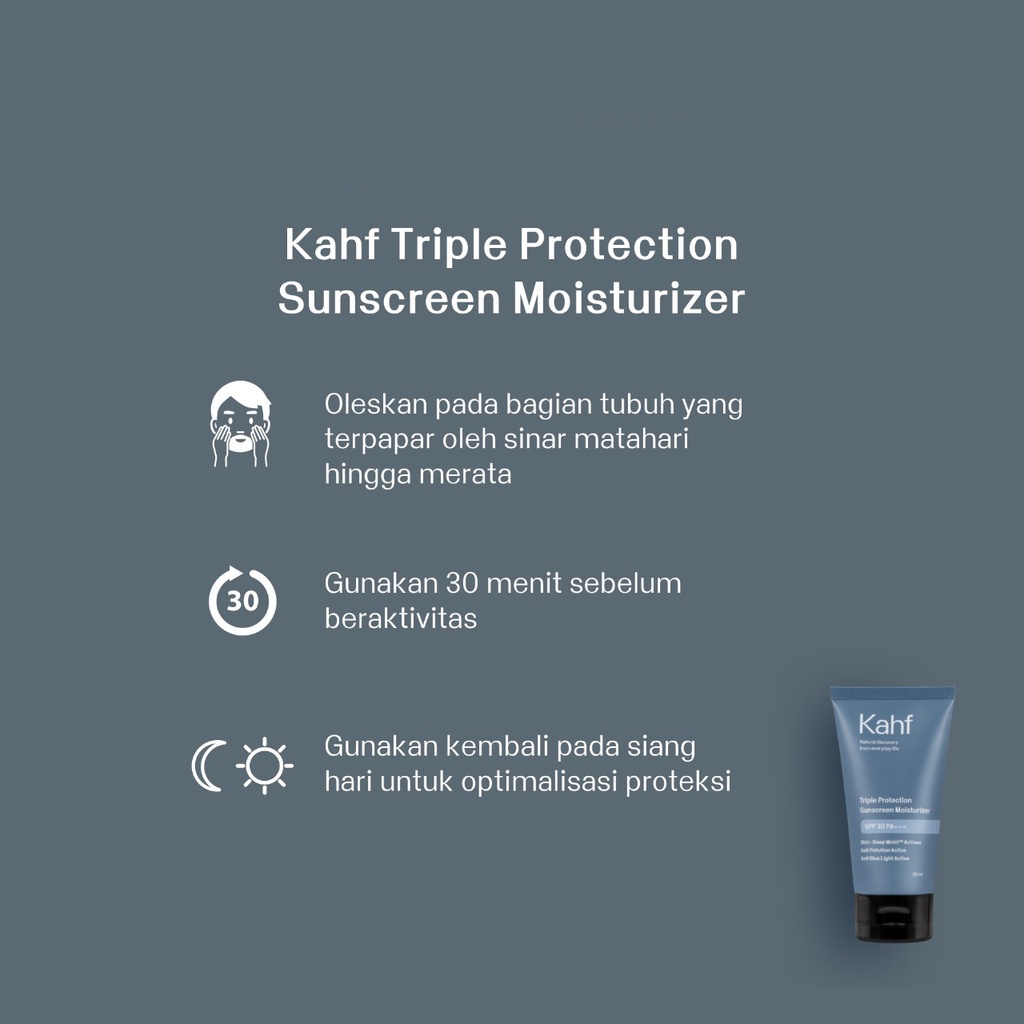 Kahf Triple Protection Sunscreen Moisturizer SPF 30 PA+++