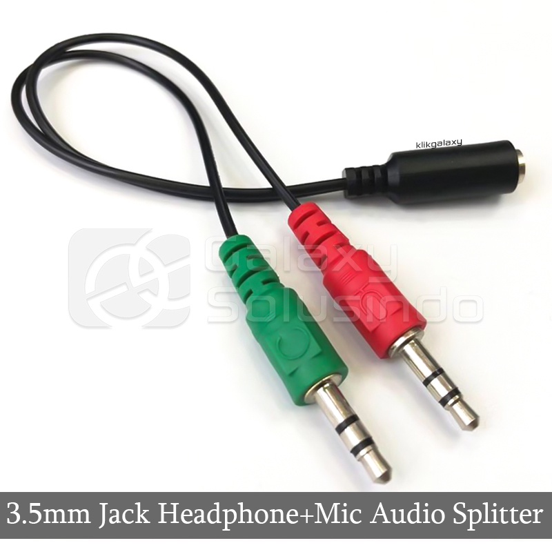 Converter Audio Splitter + Mic 3.5mm Jack Female to 2 Male