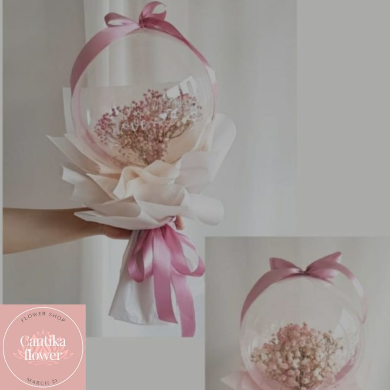 bucket bunga ballon/valentine kado