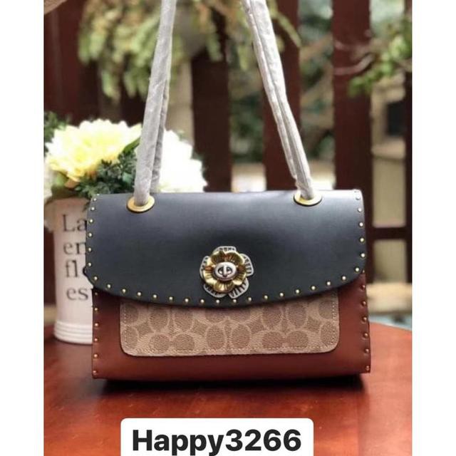 ❗❗ HARGA TURUN TAS BAHU WANITA❗❗ COACH PARKER WITH RIVETS AND SNAKESKIN - ORIGINAL GUARANTEE