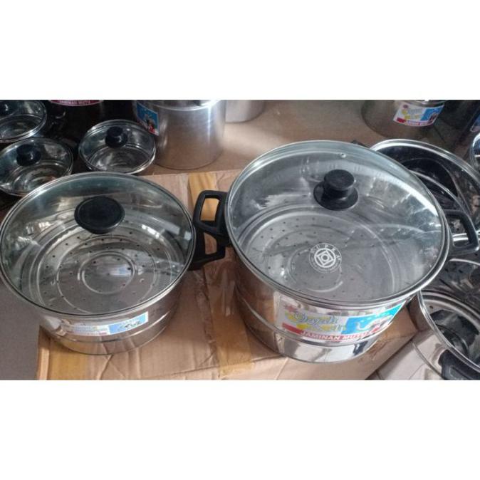 Best Seller] Dandang Nasi/Sayur Tutup Kaca - 18Cm, Nasi