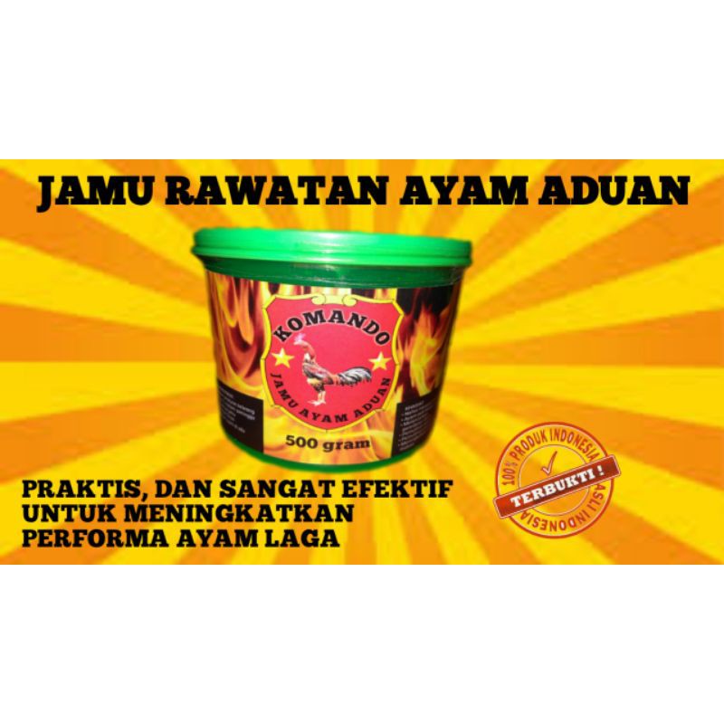 Jamu Ayam Jago Jamu Rawatan Ayam Bangkok Komando 500gram