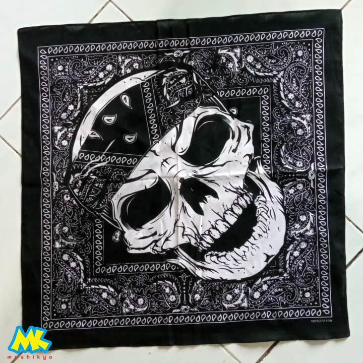Bandana Tengkorak Skull Slayer Biker Scarf - Katun