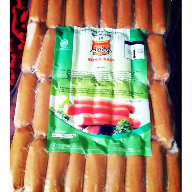 

Sosis koktail AT-TIN 1000 gram isi 65 biji