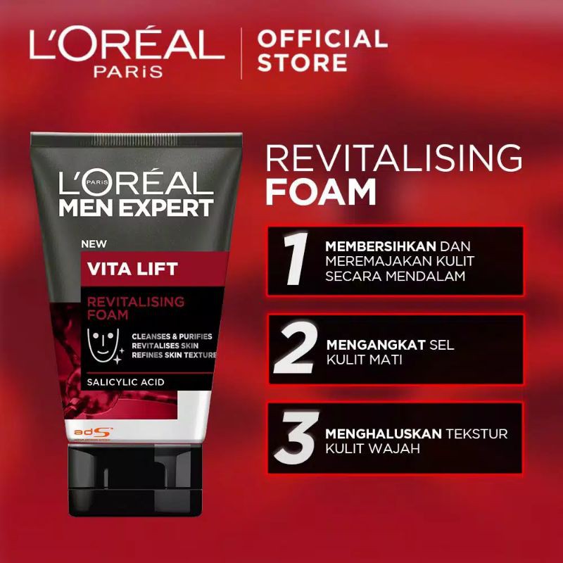 Loreal L'Oreal Men Expert Vita Lift Facial Foam - 100 ml