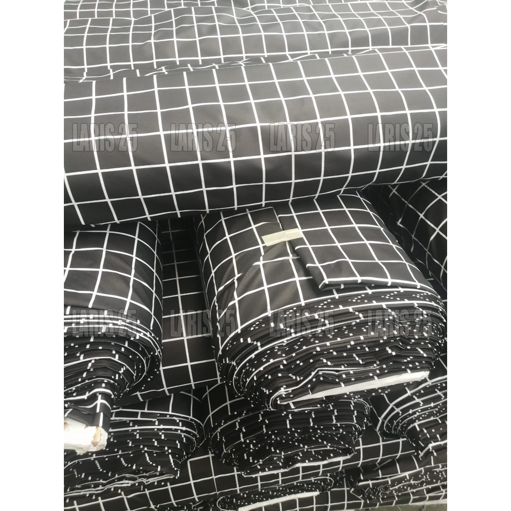 TERMURAH PER ROLL 120 METER BAHAN KAIN TERLARIS KATUN MIKROTEX MOTIF KOTAK UTK SPREI GORDEN BEDCOVER