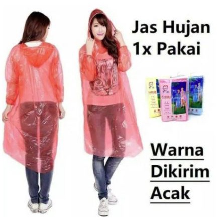 Jas Hujan Plastik SETELAN JAS HUJAN PLASTIK / STELAN JAS HUJAN / JAS HUJAN SEKALI PAKAI