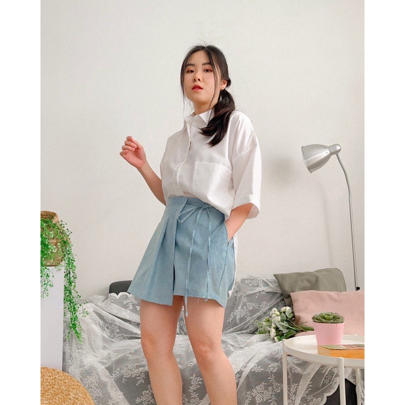 KANON - Miso Skort - Skort basic korean look aksen pita