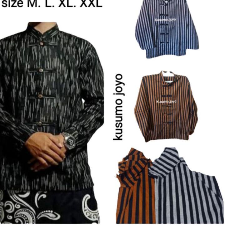 Spr31au22ᴿ– Baju Surjan Lurik alusan Pria lurik Baju Adat Jawa Koko Shanghai lurik Kain tenun/alusan