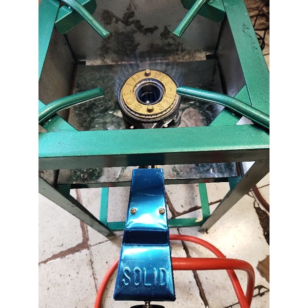kepala kompor gas high pressure solid 338 auto set rangka dan selang regulator/kompor gas api besar