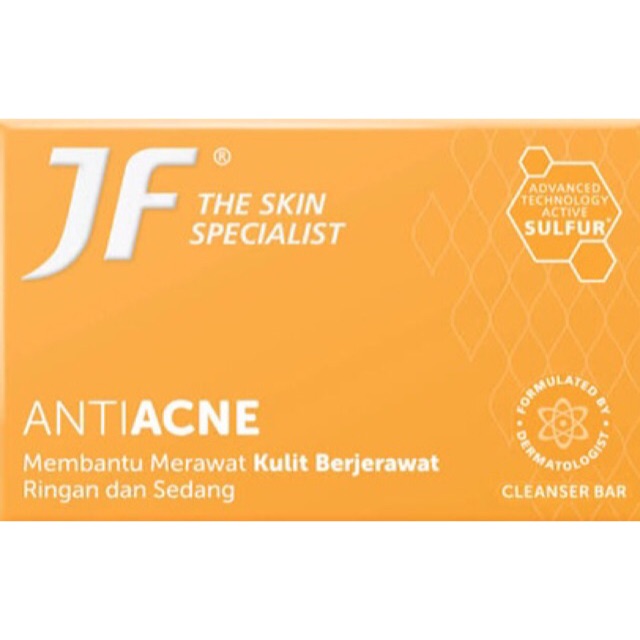 [ Paket isi 3pc ] JF Sulfur Bar Soap Sabun Anti Acne 65 gr