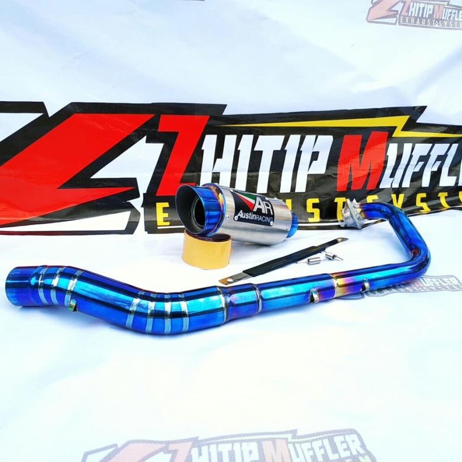knalpot racing austin racing bluemoon cbr150 cb150 r15 gsx150 satriafu