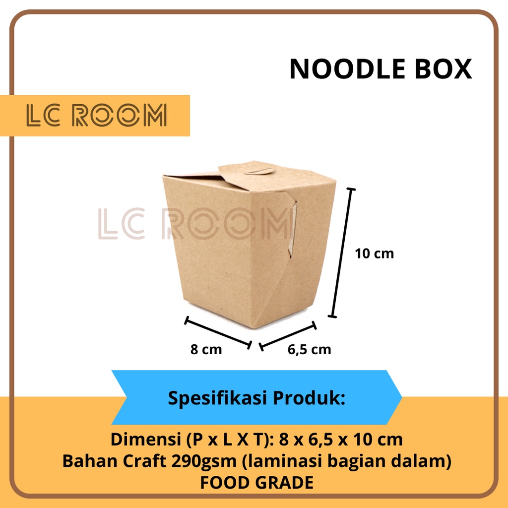 

PAPER RICE BOX CRAFT NOODLE BOX FOOD PAIL SIZE M 8 6,5 10 cm KOTAK NASIDUS BAKMI KEMASAN MAKANAN KERTAS KRAFT TAKE AWAY FOOD GRADE