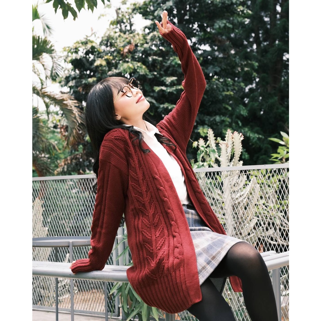 Myrubylicious CABLE GRANNY LONG CARDIGAN-6