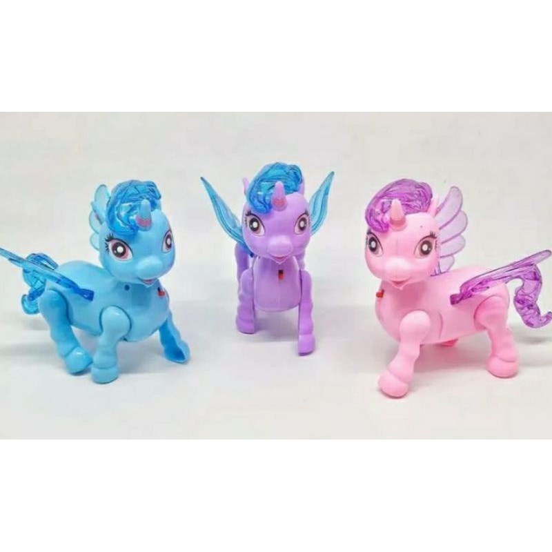 Mainan anak unicorn kuda poni  Lampu dan bersuara /mainan anak unicorn