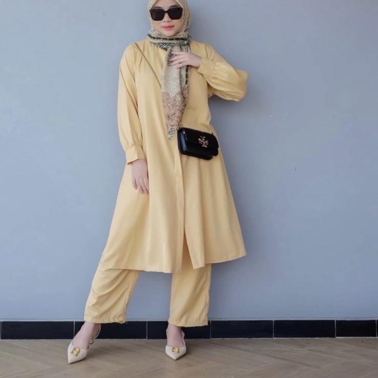 Special Price.. DYN-Basic DARA Set - One Set Tunik + Celana Busui Friendly