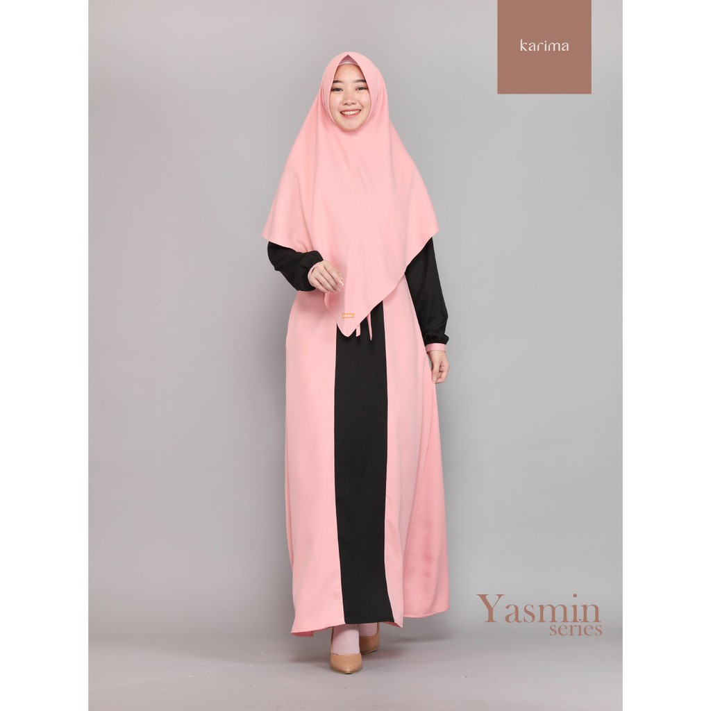 KARIMA HIJAB – GAMIS YASMIN SET PINK