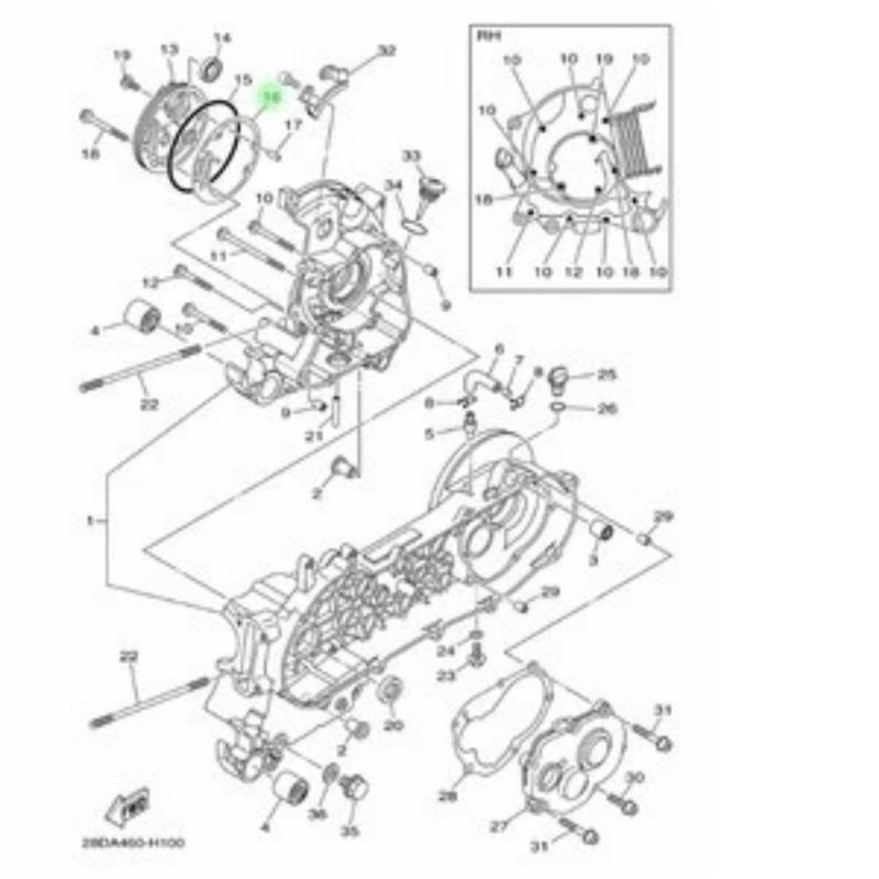 PAKING TUTUP POMPA OLI MAGNET MIO SOUL MIO SPORTY ASLI ORI YAMAHA 5LW E5453 00