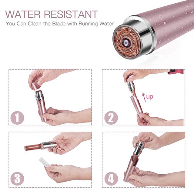 Mini Lady Shaver Alat Pencukur Penghilang Bulu Halus Wanita Tanpa Rasa Sakit Hair Remover Elektrik