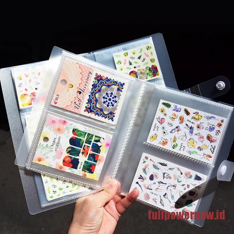 【COD】80/168 Slots Nail Sticker Empty Storage Book Holder Case Photo Album With Button