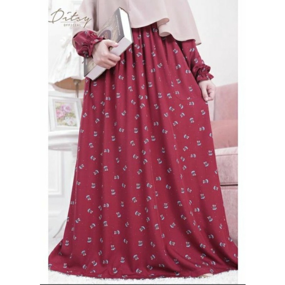 DITSY NIGHTGOWN JULY -LICCEA MAROON- size L