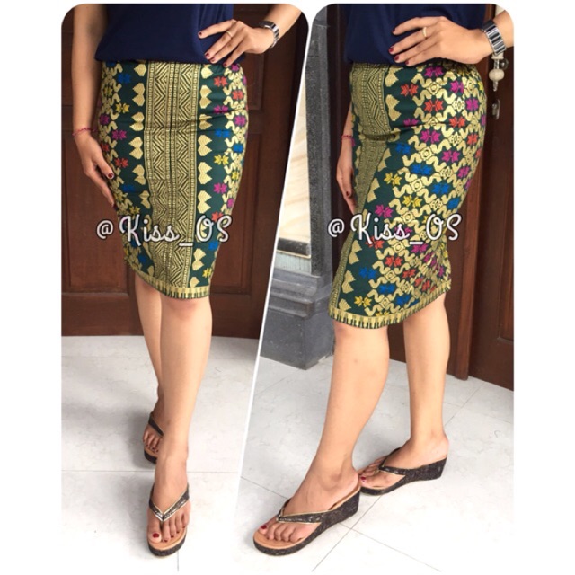 Rok Span Pendek Motif Songket Prada 35